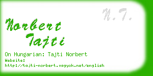 norbert tajti business card